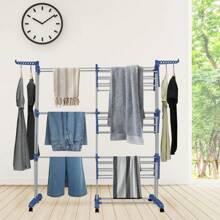 Drying Rack - Clothes Rack - Tumble Dryer - Extendable - Large Capacity - 75-142.5*64*170 Cm - 3 Levels - 藍 - 查看 2
