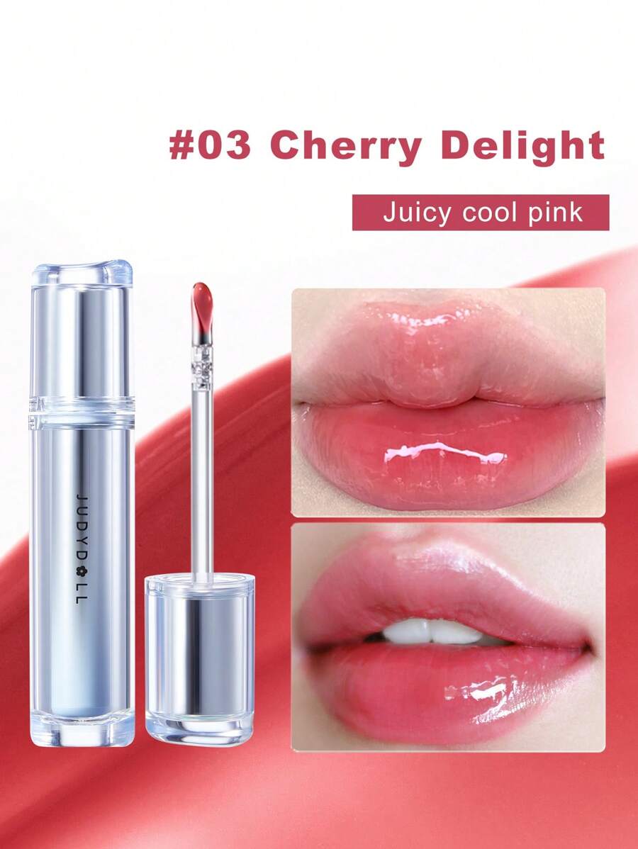 JUDYDOLL 水感唇釉 2.4g 冰鐵水感唇釉精華 鏡面唇釉 顯色水潤 護唇 不沾杯 適合個人使用、送禮、新手、海灘、旅行、度假、約會、學校、工作 - #03 櫻桃 - 查看 1