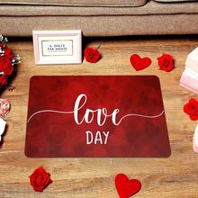 [Flannel + 1cm Thick Sponge Material] 1/2pcs Valentine's Day Themed Flannel Carpet, Soft And Comfortable Cushions, Black Heart-Shaped Strip Printed Decorative Carpet, Suitable For Living Rooms, Bedrooms, Kitchens - 17.7*29.5inch, 17.7*47.2inch