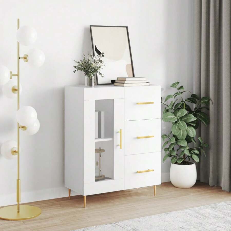 VidaXL Sideboard White 69.5x34x90 Cm Wood Material