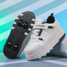 4-Wheel Rollerskates Sneakers Outdoor Sports Skates Unisex Roller Skates High-Top Breathable Athletic Shoes For Youths, Students, Adults, Couples