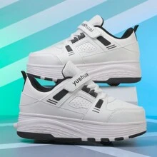 4-Wheel Rollerskates Sneakers Outdoor Sports Skates Unisex Roller Skates High-Top Breathable Athletic Shoes For Youths, Students, Adults, Couples