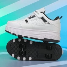 4-Wheel Rollerskates Sneakers Outdoor Sports Skates Unisex Roller Skates High-Top Breathable Athletic Shoes For Youths, Students, Adults, Couples