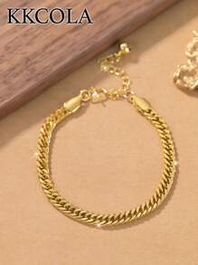 KKCOLA 1件歐式極簡風款手鍊，適合日常佩戴、送禮、時尚珠寶