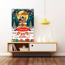 1 Poster Giáng sinh, Canvas, Poster Graffiti, Quà tặng bạn bè, Quà tặng lý tưởng cho phòng ngủ, phòng khách, hành lang, Nghệ thuật treo tường, Trang trí tường, Không khung - Nhiều màu - Xem 2