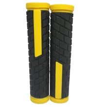Openwork Rubberized Sport Bike Glove Grip - 黃色 - 查看 2
