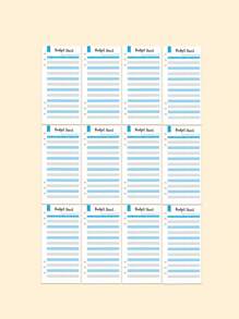 6 孔预算计划活页记事本，休闲日常便利物品 - 藍色 - 查看 5