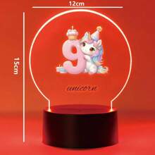 1 件装 美丽定制台灯夜灯 生日独角兽 适用于卧室装饰灯 圣诞礼物