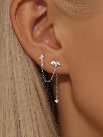 EleRunis 1 PC 925 סטרלינג כסף טבעות טבעות טבעות טבעות טבעות לנשים בנות טבעות ...