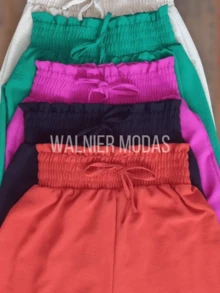 Wide Leg Pants With Lined Elastic Belt - 黑色 - 查看 2