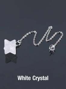 1 viên đá quý tự nhiên Crystal Con lắc dùng để dò tìm bói toán Wicca Chakra Reiki Thạch anh hồng Thạch anh tím Pha lê trắng Lapis Lazuli Mặt dây chuyền Onyx F055 - con lắc - Xem 19