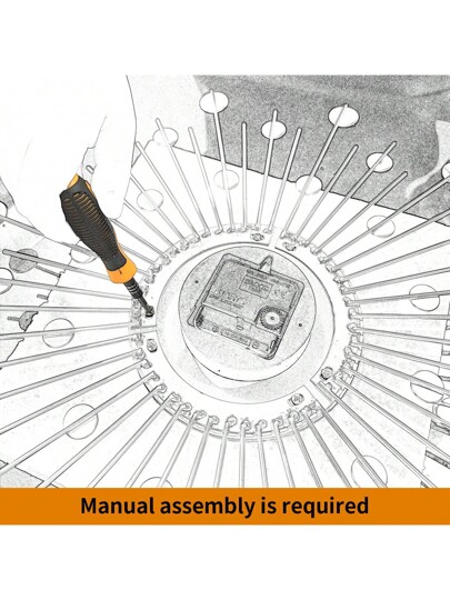 1pc Moderne Metal Wand Clock, Silent Art Home Living Room, Bedroom, Hotel, Cafe, Office, Ho warming Festival ation, Room Birthday Graduation Klok Bedroom Dormitory Back To School view 8