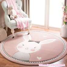 1 块粉色兔子创意图案地毯，质地光滑，适合客厅、卧室、床边地毯，可洗防滑，适用于客厅、卧室、书房、餐厅、家庭办公室、入口室内装饰地毯 - 粉色 - 查看 16