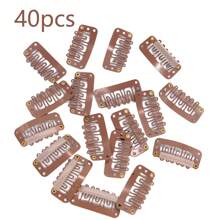 20/40 Pieces Hair Clips Hair Extensions Snap Clip For Women Metal Wig Comb Clips For Hair Extensions