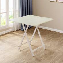 Living And Home Folding Wooden Dining Table - White 80cm W x 80cm D x 74cm H - 查看 5