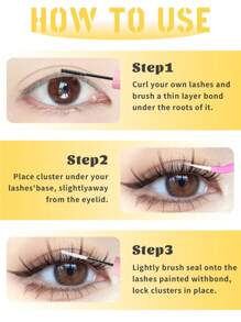 150 件假睫毛延长套装 C 卷曲 10-16 毫米混合长度睫毛簇自然假睫毛戏剧卷曲睫毛延长化妆日常佩戴 - C - 查看 4