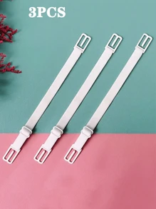 3 件装弹性胸罩防滑夹，可调节内衣运动肩带，用于塑形和固定 - 杏色 - 查看 15