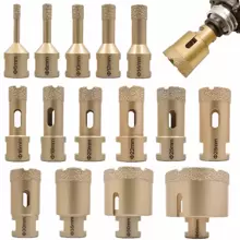 125 Type Angle Grinder M14 Thread Brazed Ceramic Tile Drilling Tool Drill Bit Hand Grinder Special Drilling Tool Marble Granite Pebble Quartz Stone Concrete Glass Stone Rhinestone Drilling Machine Set, Tool Accessories - Multicolor - View 2