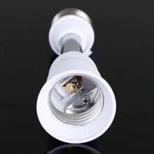 4 件装 E27 转 E27 柔性延长灯座 110V-220V E27 LED 灯泡灯座适配器转换插座照明配件 - 白色 - 查看 4
