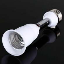 4 件装 E27 转 E27 柔性延长灯座 110V-220V E27 LED 灯泡灯座适配器转换插座照明配件 - 白色 - 查看 8