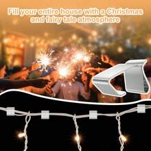 100Pcs Gutter Hooks Stainless Steel Christmas Lights Clips For Christmas Lights Holiday Lights Clips For Guttering - Silver - View 8