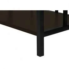 Bookshelf, Bookcase, Etagere, 4 Tier, 62"H, Office, Bedroom, Brown Laminate, Black Metal, Contemporary, Modern,Good Furniture