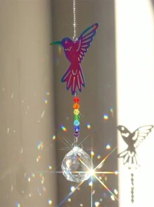 1PC/2pcs/4PCS Mặt dây chuyền pha lê nhân tạo hình động vật, Móc treo cho gia đình, Thiền, Máy tạo cầu vồng pha lê, Hoàn hảo làm quà tặng Ngày của Mẹ, Trang trí sân vườn ngoài trời - Nhiều màu - Xem 13