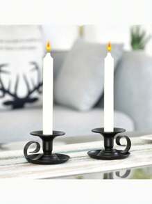 1 件/2 件铁质手持烛台，适用于浪漫晚餐，桌面装饰烛台，适用于婚礼、餐厅、酒吧、派对 - 非常适合情人节装饰、婚礼装饰、新年装饰、派对装饰 - 彩色 - 查看 2