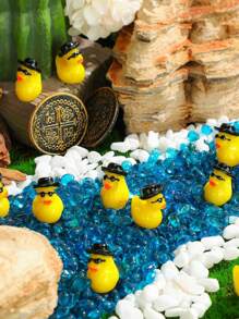 50pcs-Mini Resin Ducks With Sunglasses Hat Tiny Duck Figurines Multicolor Miniature Halloween Resin Duck Figures, Tiny Miniature Ducks Mini With Xmas Hat Figures Tiny Duck Accessories For Craft Home Prank Game Dollhouse Party For Xmas, Craft,Slime, Home Decorations,Christmas Party Gifts,Mini Ducks,Horticultural Ornaments - Multicolor - View 3