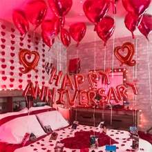 Bộ 30 quả bóng bay lá nhôm hình trái tim rỗng màu đỏ 'Happy Anniversary', thích hợp cho lễ kỷ niệm, ngày lễ tình nhân, trang trí phòng - ngày kỷ niệm màu đỏ - Xem 4