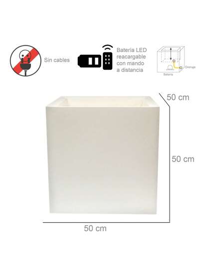 Well Home RGB LED Vloer POUF (16 S) RECHARGEABLE BATTERY REMOTE CONTROL. 50X50X50 CM. Free Shipping In 24/48h view 2