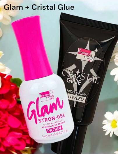 Cristal Glue pegamento para Cristales de uñas decoraciones de secado en lampara UV LED Fantasy Nails uso profesional