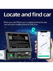 7" Car Stereo MP5 Player Radio Single 1 DIN USB Flip Out Touch Screen Bluetooth USB AUX SWC Type C Camera Head Unit