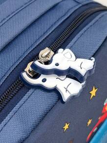 1pc Cartoon Car Print Cute Zipper Closure Small Backpack, Suitable For Boys And Girls - A - View 8