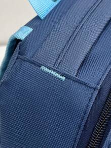 1pc Cartoon Car Print Cute Zipper Closure Small Backpack, Suitable For Boys And Girls - A - View 7