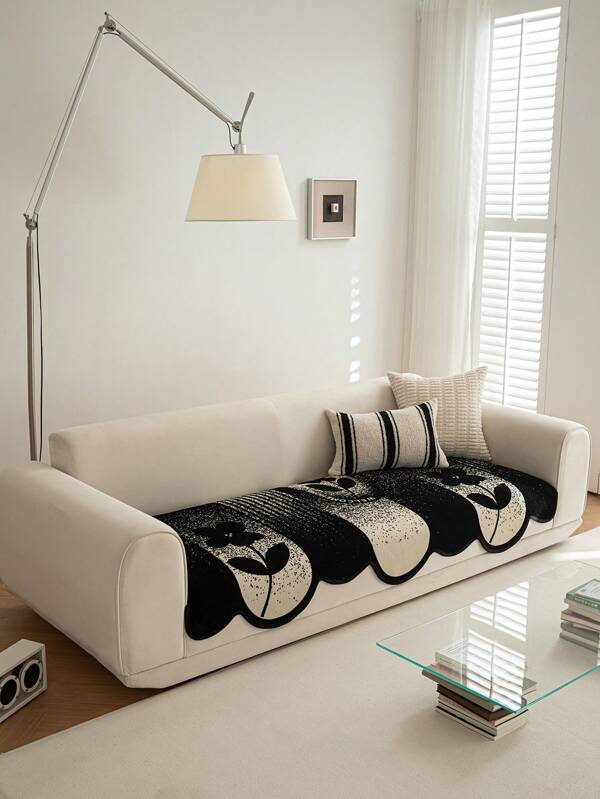 1 capa de sofá de chenille, aceita animais de estimação, capa de sofá, capa de sofá antiderrapante, capa protetora de móveis, quatro estações universal, adequada para decoração de quarto, escritório, sala de estar, decoração de casa