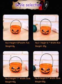 7pcs/5pcs Halloween Pumpkin Buckets, New 7pcs Twisted Eye Pumpkin Bucket Holiday Handheld Toys, Scary Halloween Elements Handheld Pumpkin Bucket, 5pcs Funny Pumpkin Jar Decorations, For Halloween Decoration, Pumpkin Buckets, Bar Nightclub Props, Candy Container, Handheld Pumpkin Bucket,Christmas