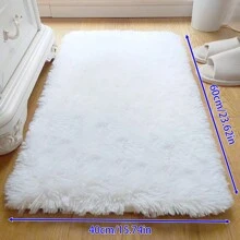 1 件柔软蓬松矩形地毯，厚毛绒地毯，适用于卧室、客厅、防滑防摔大号和小号地毯