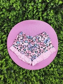 Baby Girl's Tank Top Pajamas Printed 100% Cotton - 淺粉色 - 查看 3