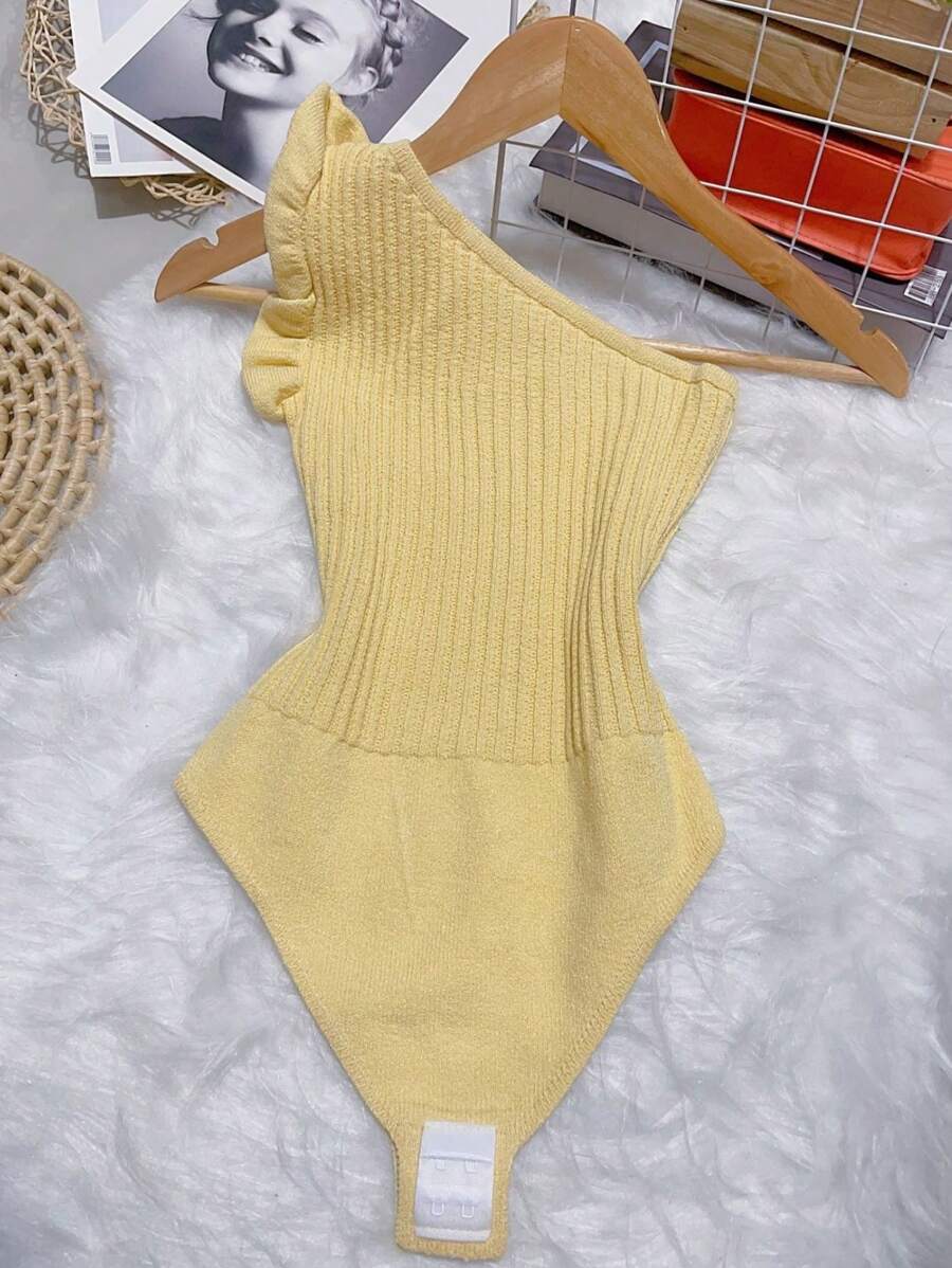 Women's Modal Bodysuit - 黃色 - 查看 1