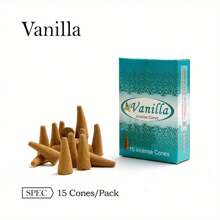 15pcs/Box New Luxury Tower Incense Cones - Vanilla, Jasmine, Sage, Frankincense, Strawberry, Meditation, Dragon's Blood, Lavender, Suitable For Home Fragrance, Air Purification, Yoga Meditation, Sleep Aid And Negative Energy Cleansing, Ideal For Thanksgiving, Valentine's Day, Holiday Decor, Birthday, Graduation Ceremony, Feather-Free - Multicolor - View 11