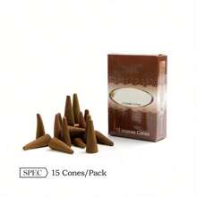 15pcs/Box New Luxury Tower Incense Cones - Vanilla, Jasmine, Sage, Frankincense, Strawberry, Meditation, Dragon's Blood, Lavender, Suitable For Home Fragrance, Air Purification, Yoga Meditation, Sleep Aid And Negative Energy Cleansing, Ideal For Thanksgiving, Valentine's Day, Holiday Decor, Birthday, Graduation Ceremony, Feather-Free - Multicolor - View 12