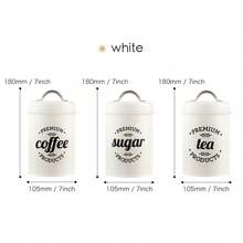 Tea Tin Can, Nordic Style Dried Fruit Snack, Milk Powder, Coffee Bean/Powder Airtight Storage Canister - Beige - View 3