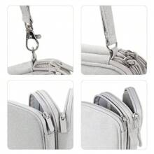 2 Layers Pink/Grey/Black/Navy Travel Portable Digital Product Storage Bag USB Data Cable Organizer Headset Charging Treasure Box Bag Back To School
