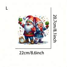 Miếng dán chuyển nhiệt hình năm mới & đối tác - Miếng dán nhựa cho áo phông, áo len, áo hoodie, quần jean & túi xách tự làm, phong cách thường ngày với chi tiết có thể giặt được, bộ trang trí ngày lễ - Nhiều màu - Xem 2