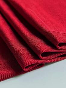 欧美夏季时尚女式露背深V领紧身连衣裙，适合音乐会、婚礼宾客、女士正式晚宴等场合，性感开衩春季短袖中长款鸡尾酒会高端晚礼服，优雅 - 酒紅色 - 查看 9