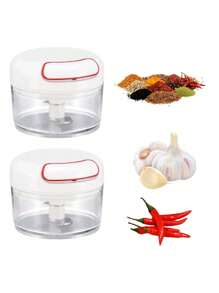 Mini Crusher Manual Processor Stainless Steel Blades Kit With 2 Units - Nhiều màu - Xem 1