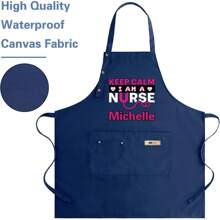 Customized Exclusive Apron Comfortable Men's And Women's Stylish Kitchen Overalls For Housework, Easy Care, And Practical Design For Cooking Enthusiasts - Blue-pattern 2 - View 3