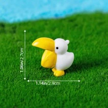 10 件/套迷你可爱河马公仔，树脂动物办公桌装饰玩具，办公室景观装饰惊喜收藏套装 - 彩色 - 查看 7