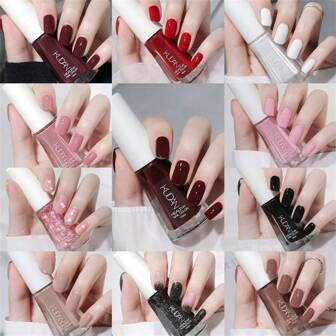 10ml Peel Off Water-Based Nail Polish, Pink Red Nails, 40 Colors Fast Drying Long-Lasting Healthy And Brightening Effect - Suitable For All Season, For Women And Girls